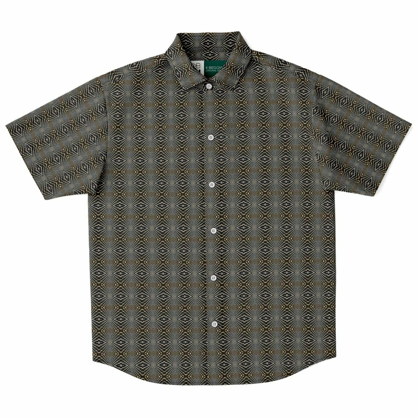 Short Sleeve Button Down Shirt (Tetris)