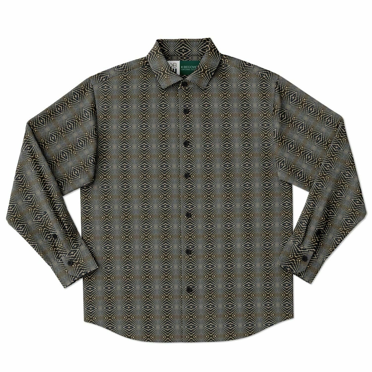 Long Sleeve Button Down Shirt (Tetris)