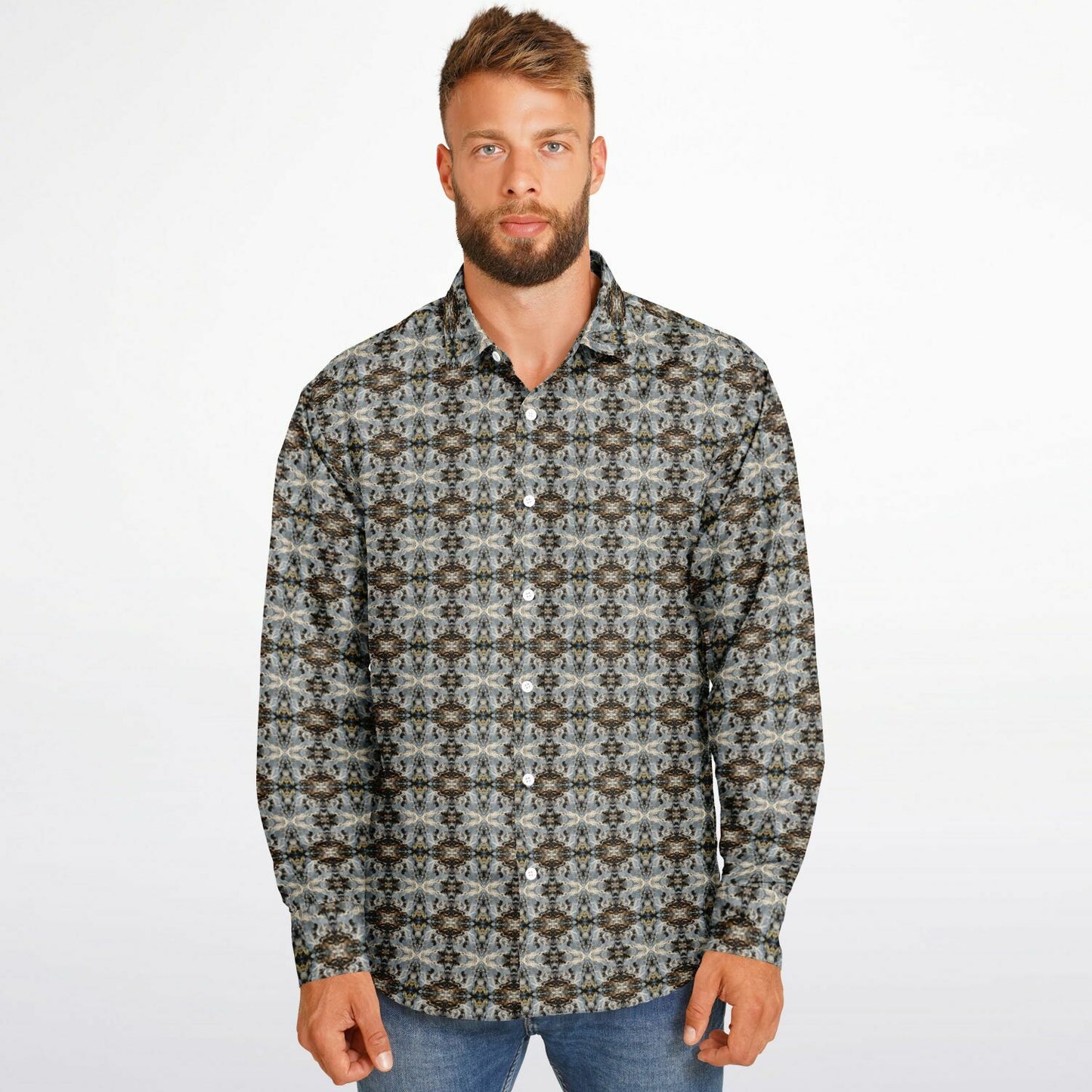 Long Sleeve Button Down Shirt (Moth)