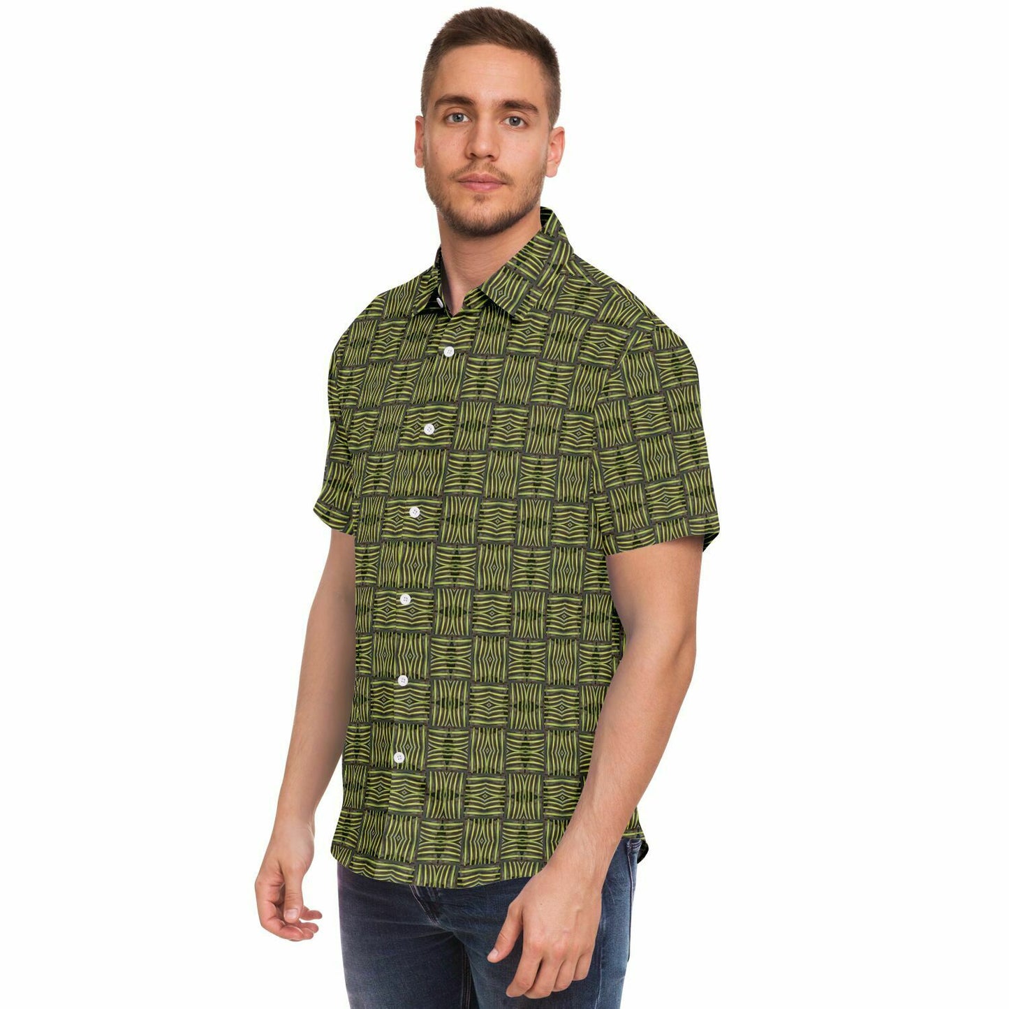 Short Sleeve Button Down Shirt (Teeth No. 4)