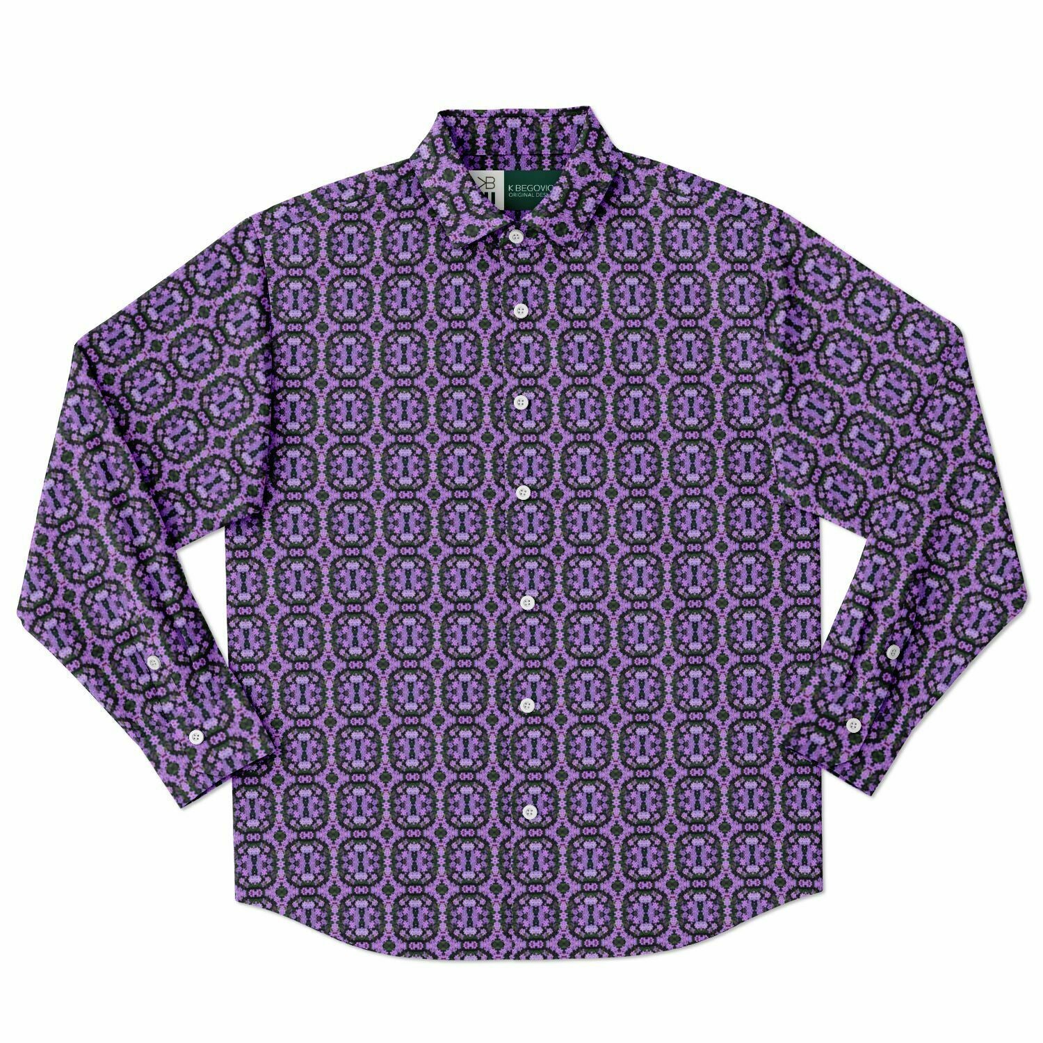 QIPOPIQ Clearance Men's Shirts Turndown Long Sleeve Cutton-down Dragon  Embroidery Shirt Shirt Navy L 