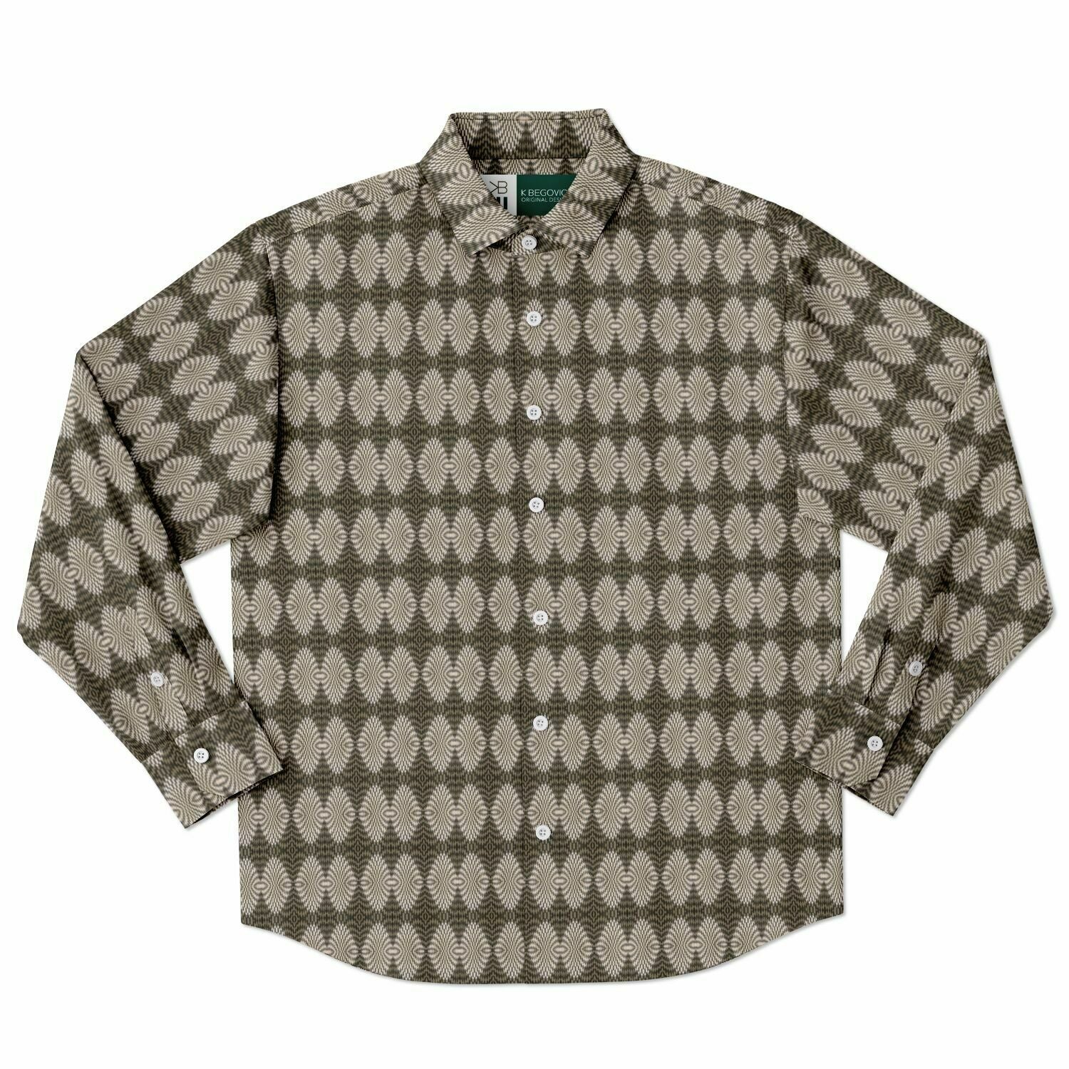 Long Sleeve Button Down Shirt - (Hypno) – K Begovich Designs