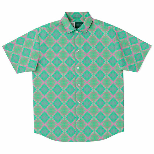 Short Sleeve Button Down Shirt (Electric Dream No. 2)