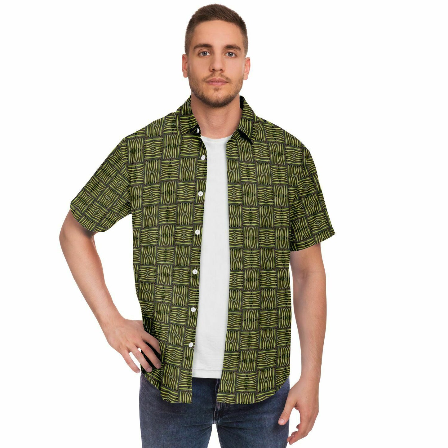 Short Sleeve Button Down Shirt (Teeth No. 4)