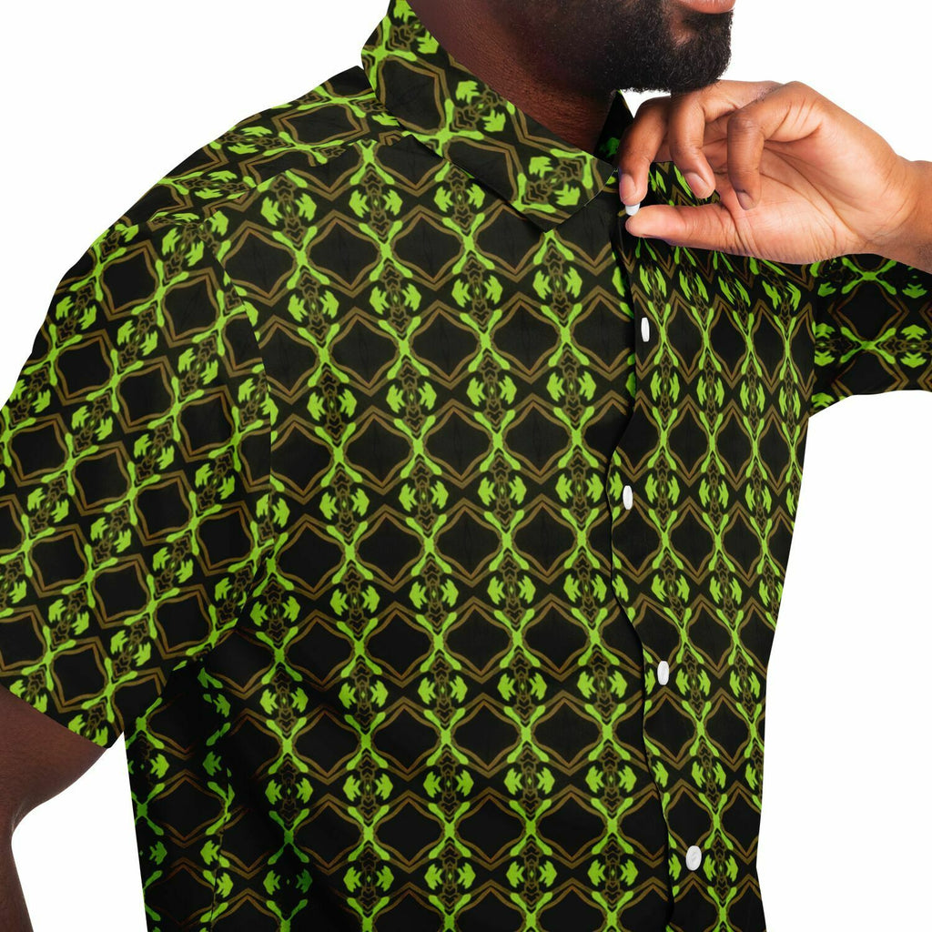 Short Sleeve Button Down Shirt (Neon Trees No. 1)