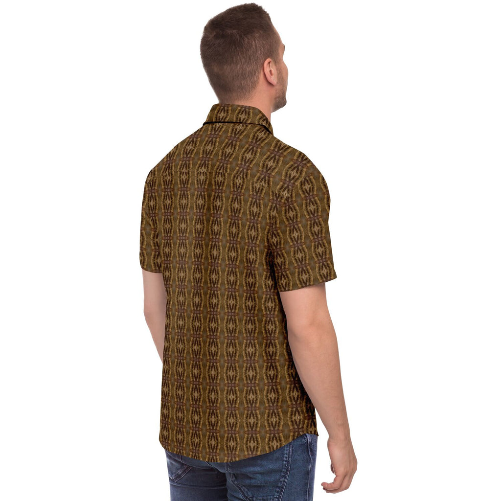 Short Sleeve Button Down Shirt (Tiki Palm)