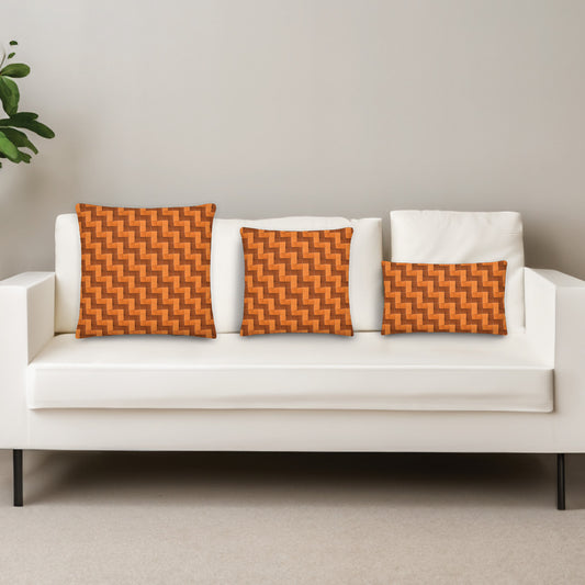 Premium Pillow (Burnt Orange Tiles)