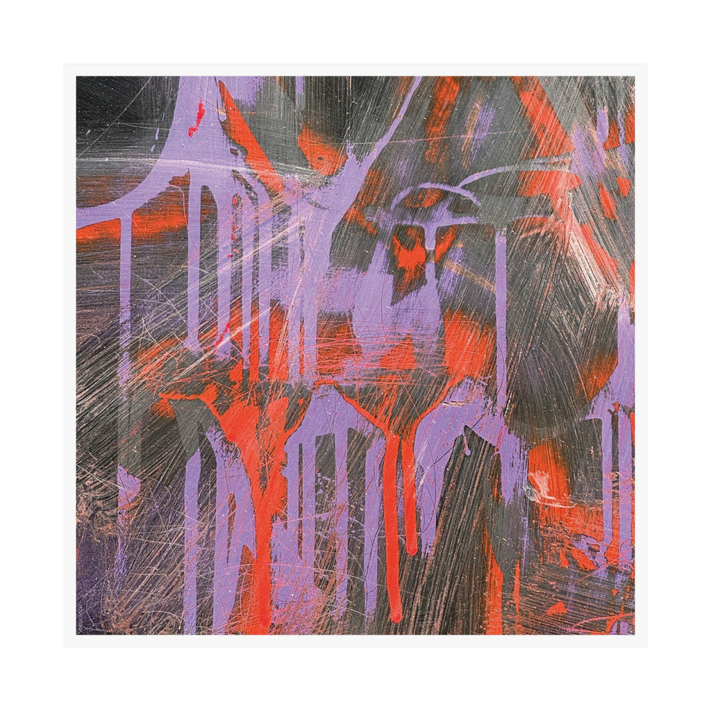 Abstract Art Matte Poster - "Blood in the Water"