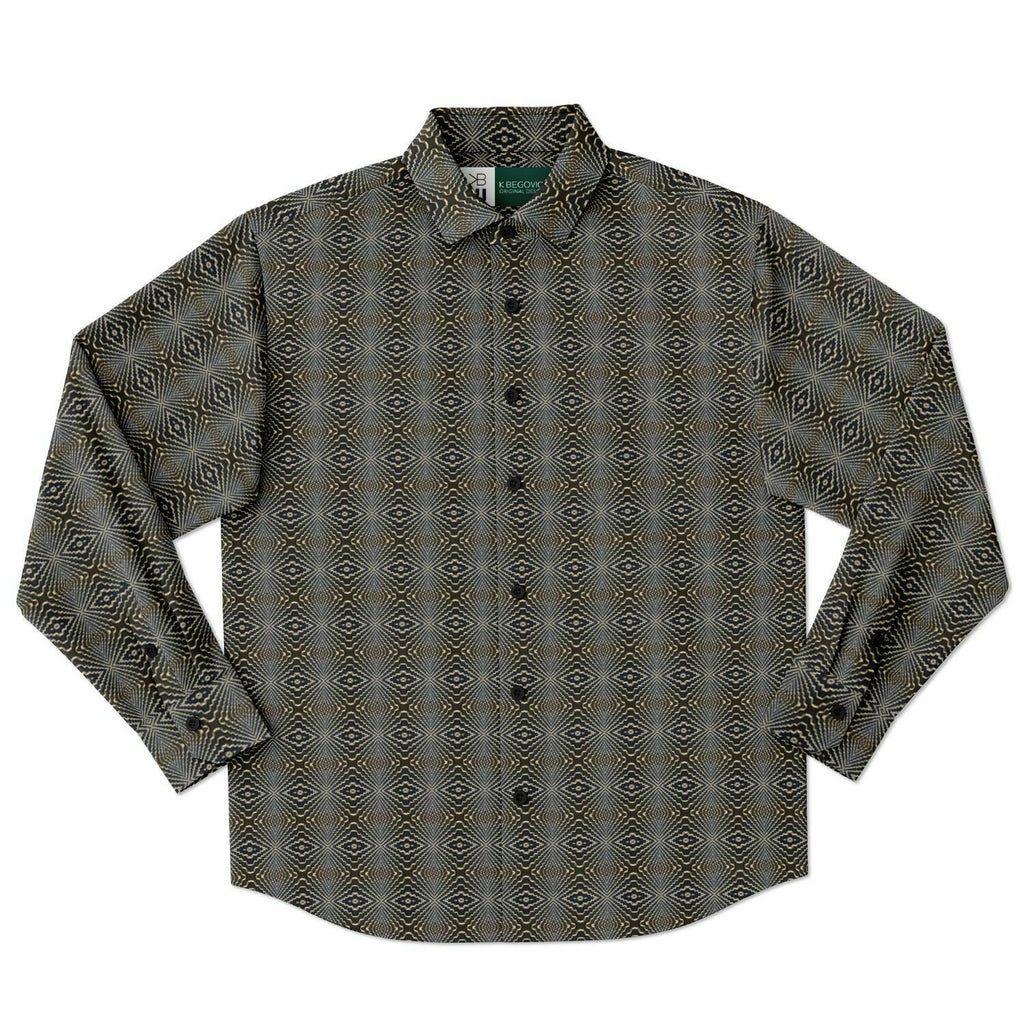 Long Sleeve Button Down Shirt  (Tetris)