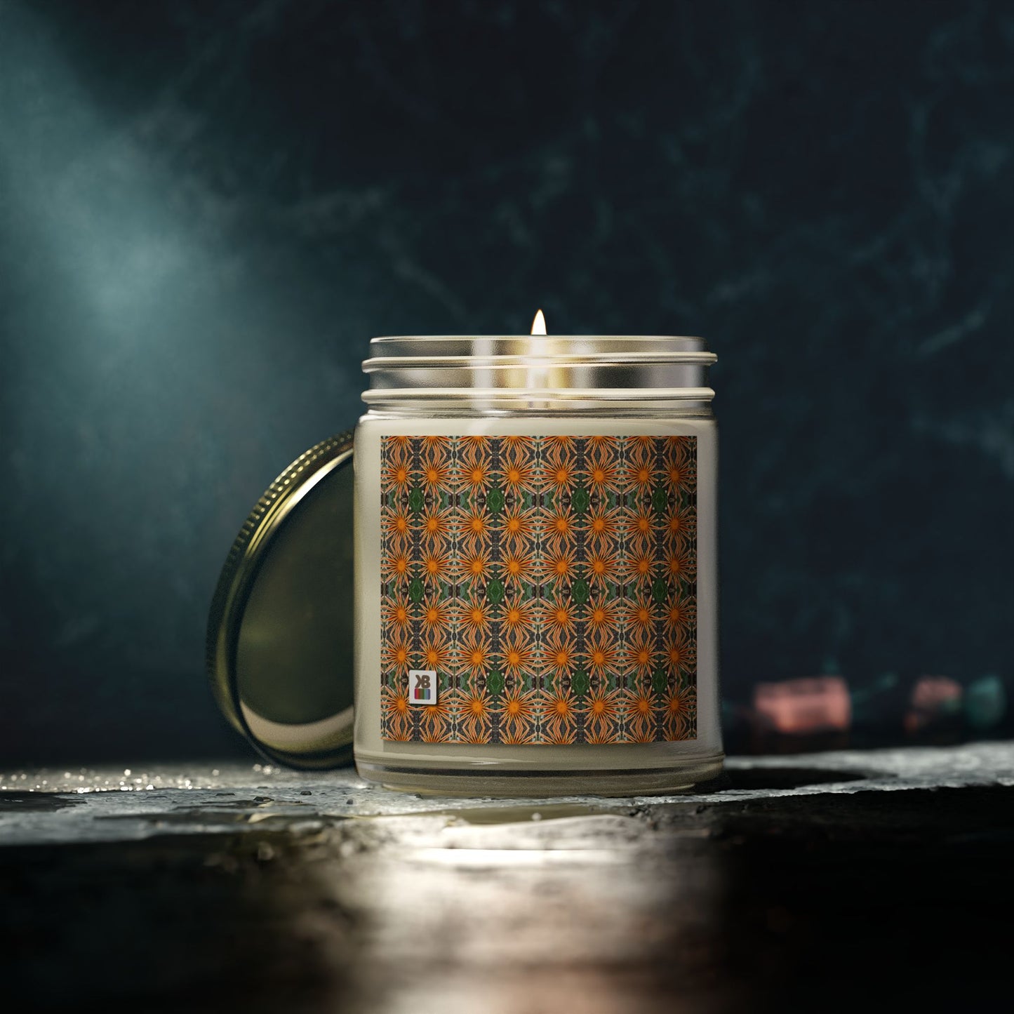 9oz Clean Scented Candle (Floral Dots)