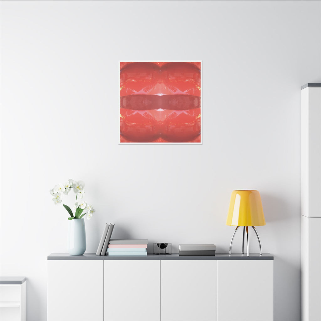 Abstract Art Canvas - "Kiss This"