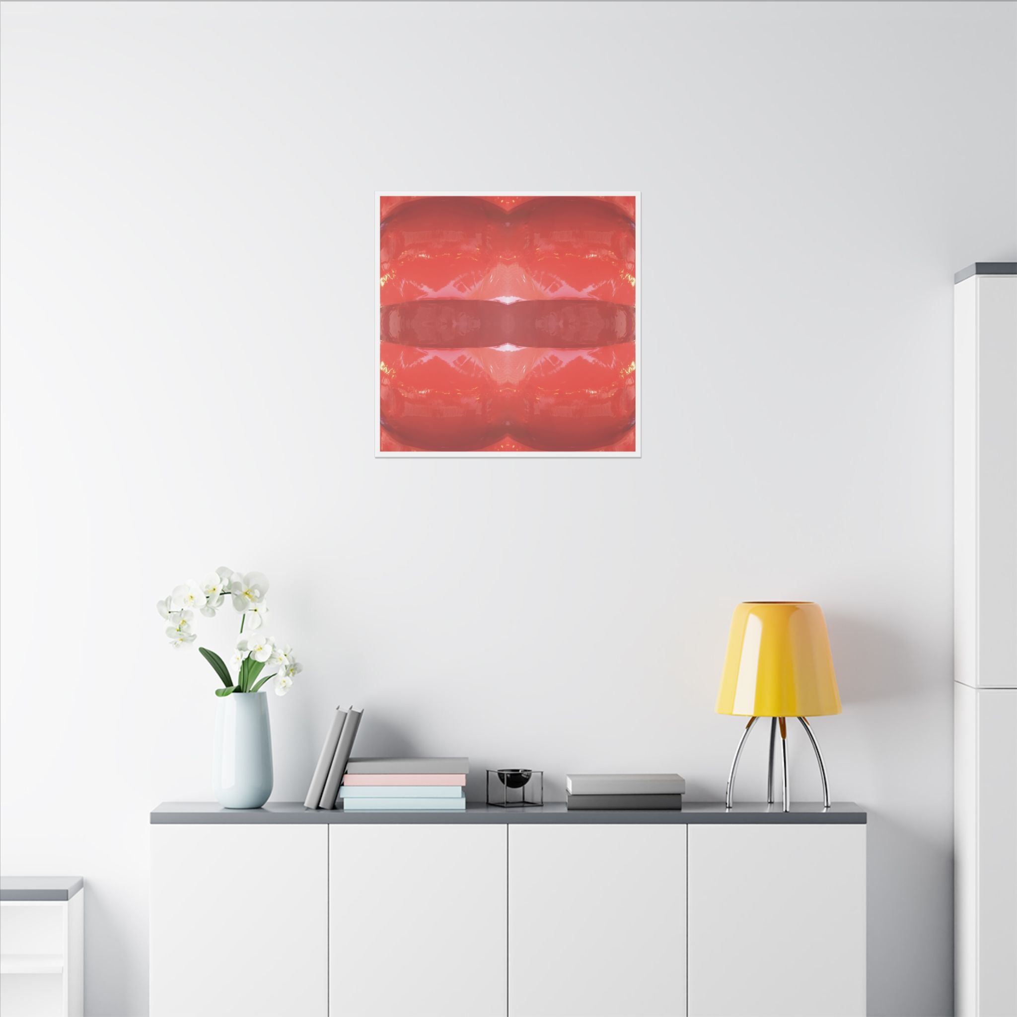 Abstract Art Canvas - "Kiss This"