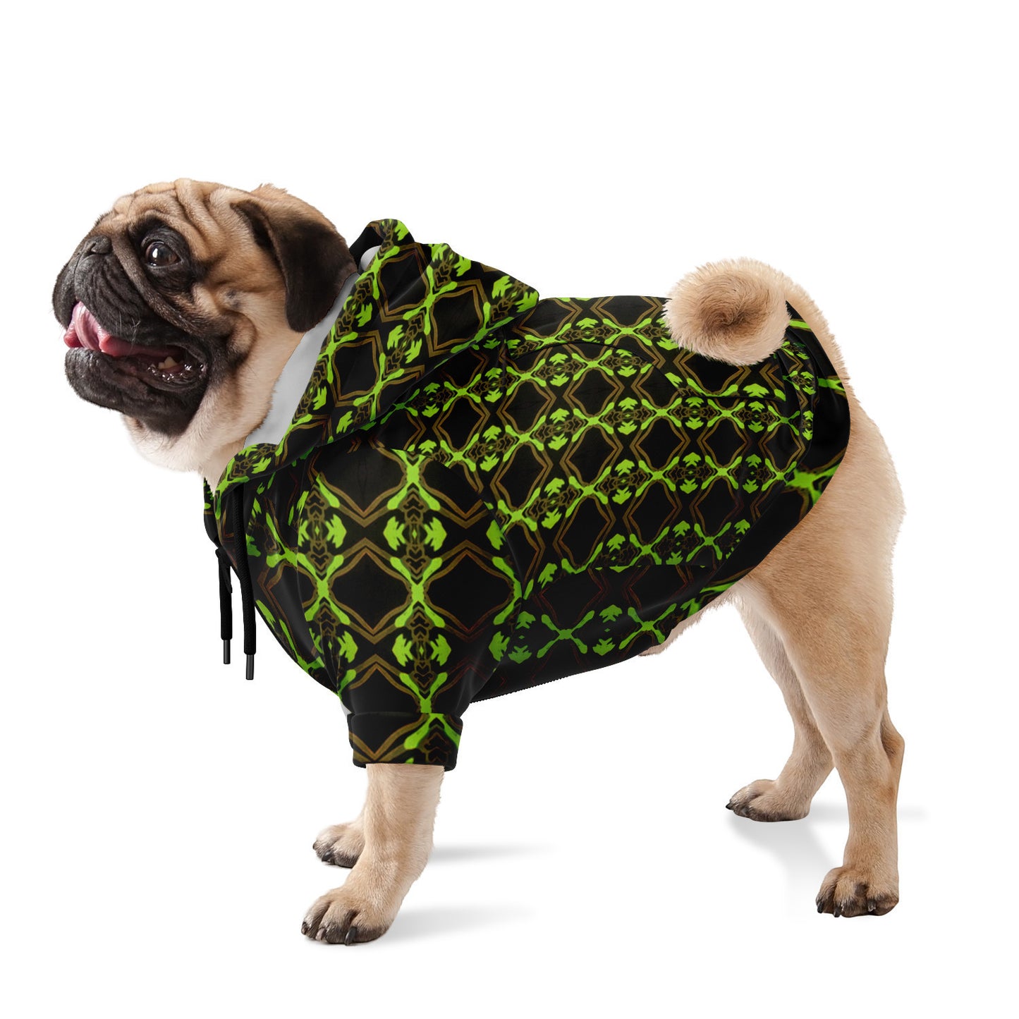 Dog Zip-Up Hoodie (Neon Trees No. 1)