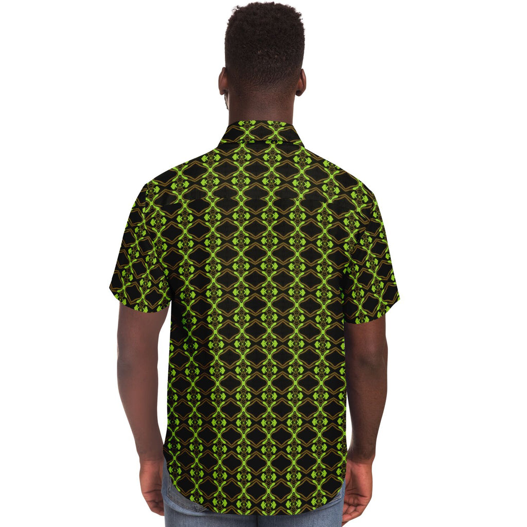 Short Sleeve Button Down Shirt (Neon Trees No. 1)