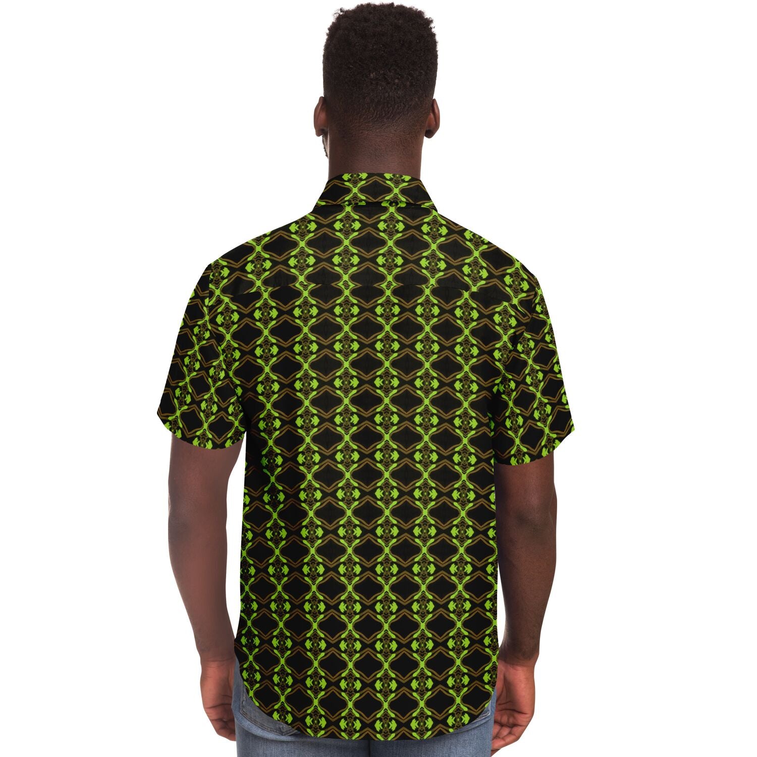 Short Sleeve Button Down Shirt (Neon Trees No. 1)