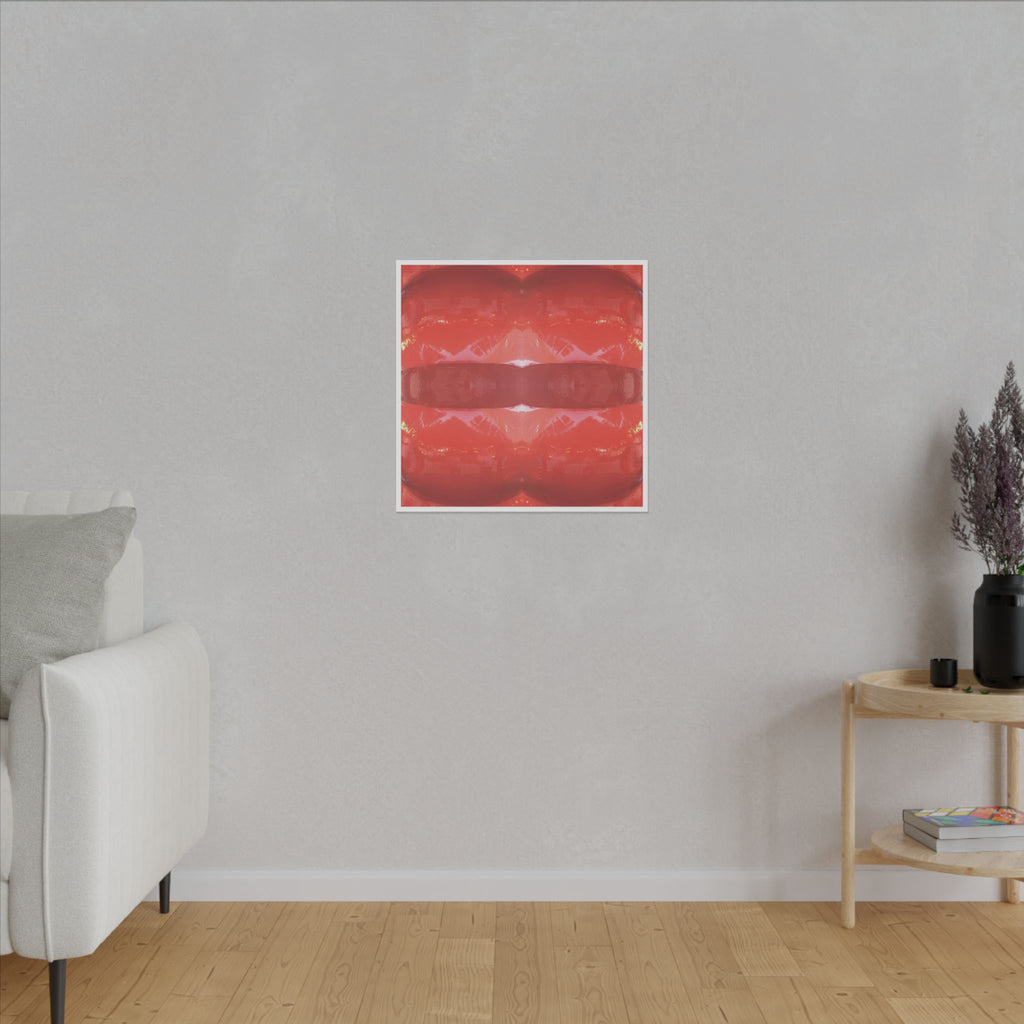 Abstract Art Canvas - "Kiss This"