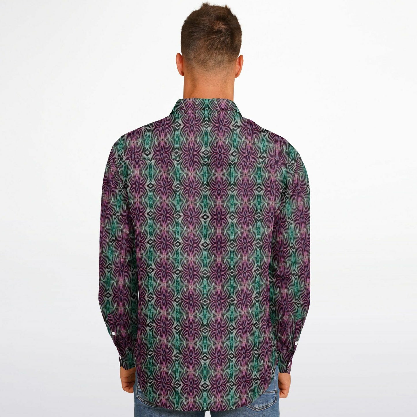 Long Sleeve Button Down Shirt (Cosmic Echo)