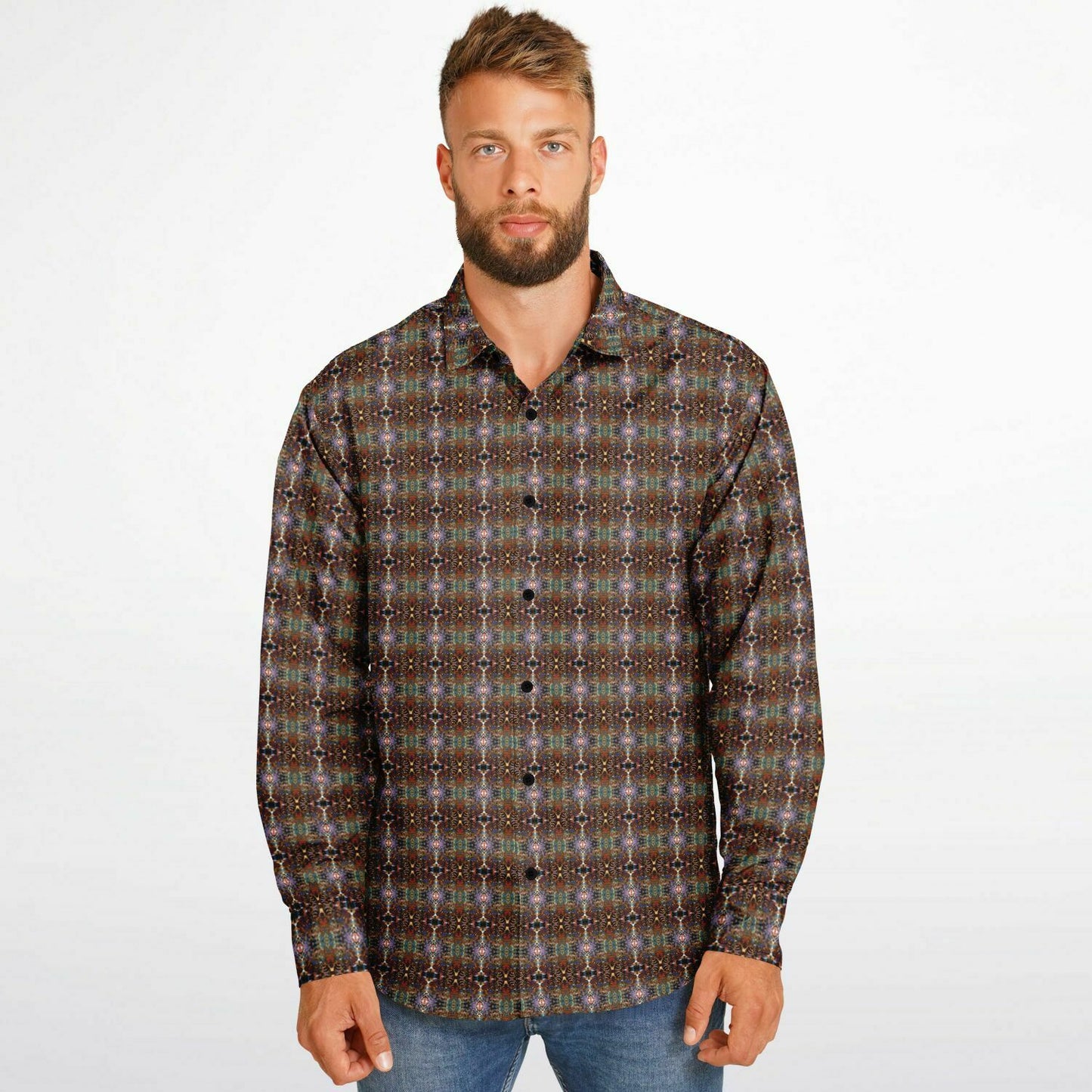 Long Sleeve Button Down Shirt (Woodstock No. 1)