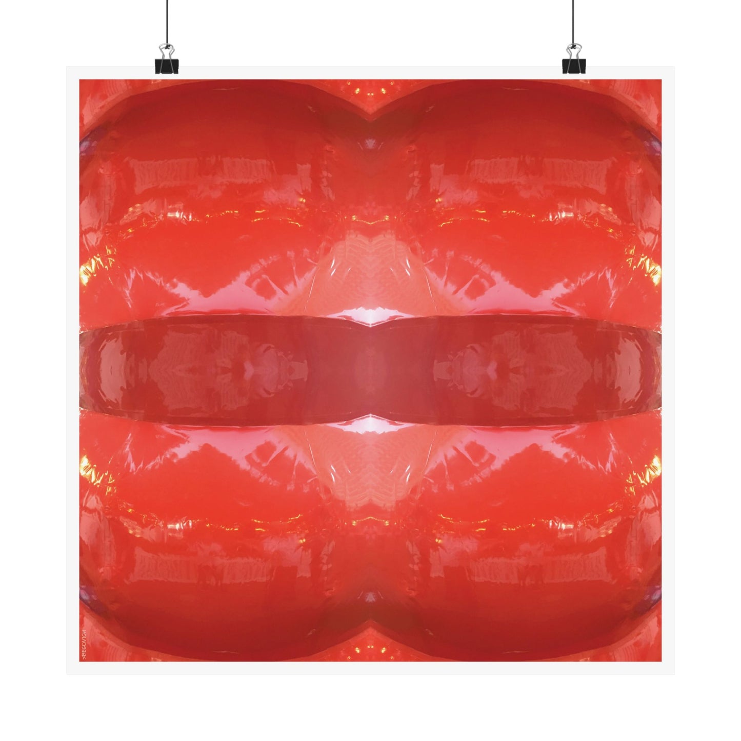 Abstract Art Matte Poster - "Kiss"