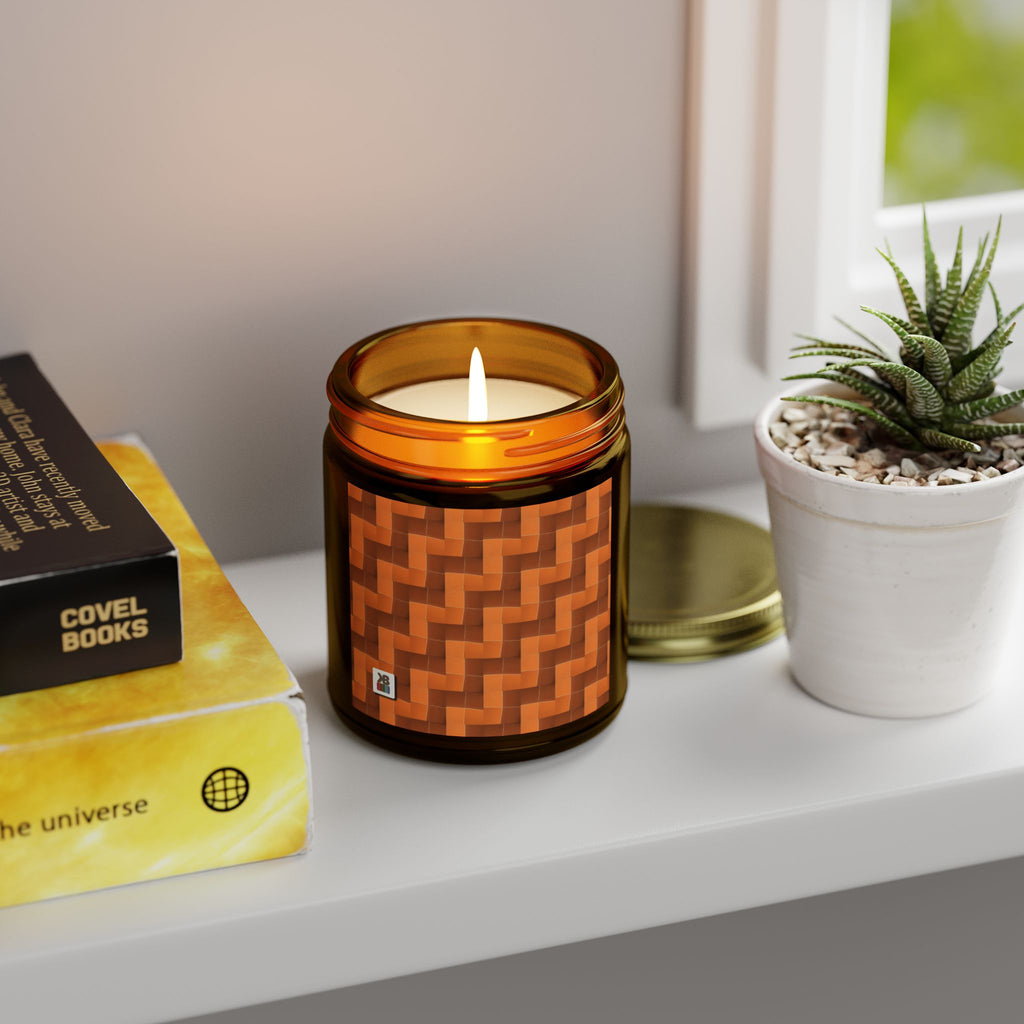 9oz Woodsy Scented Candle (Burnt Orange Tiles)