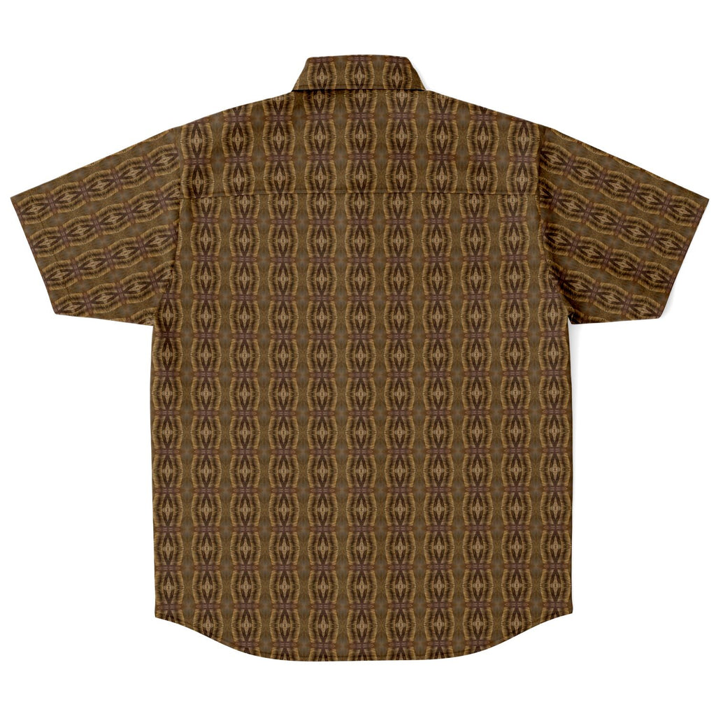 Short Sleeve Button Down Shirt (Tiki Palm)