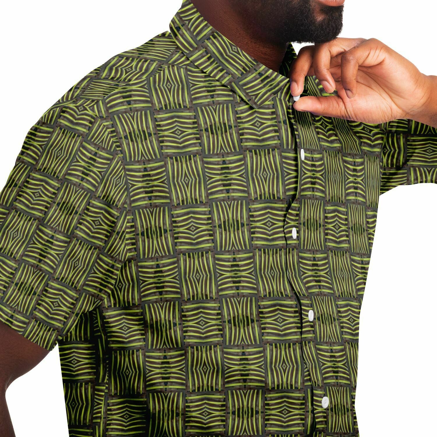 Short Sleeve Button Down Shirt (Teeth No. 4)