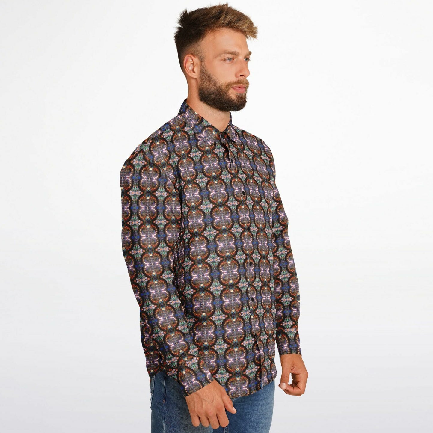 Long Sleeve Button Down Shirt (Woodstock No. 2)