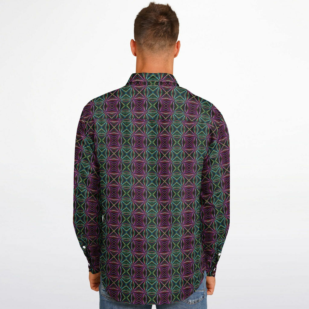 Long Sleeve Button Down Shirt (Neuron Dance)