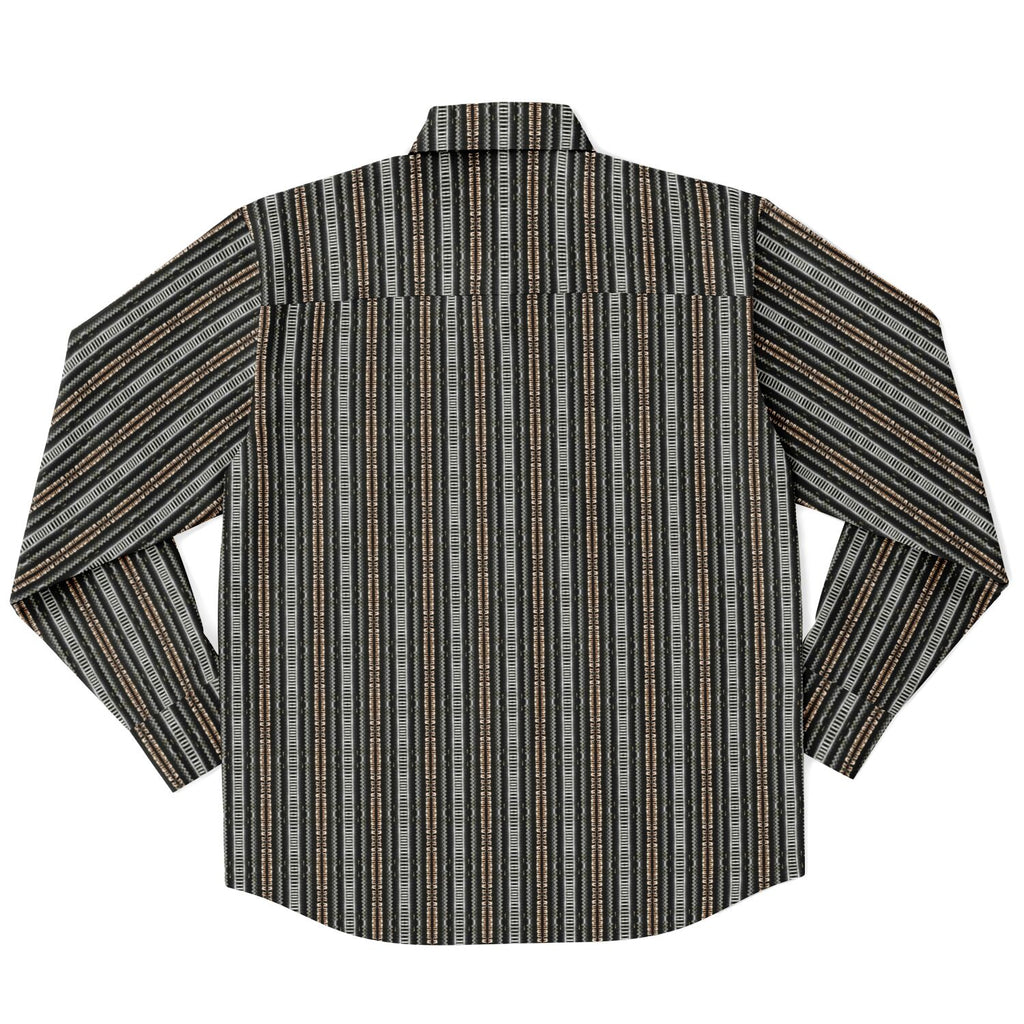 Long Sleeve Button Down Shirt (Black & Tan No. 1)