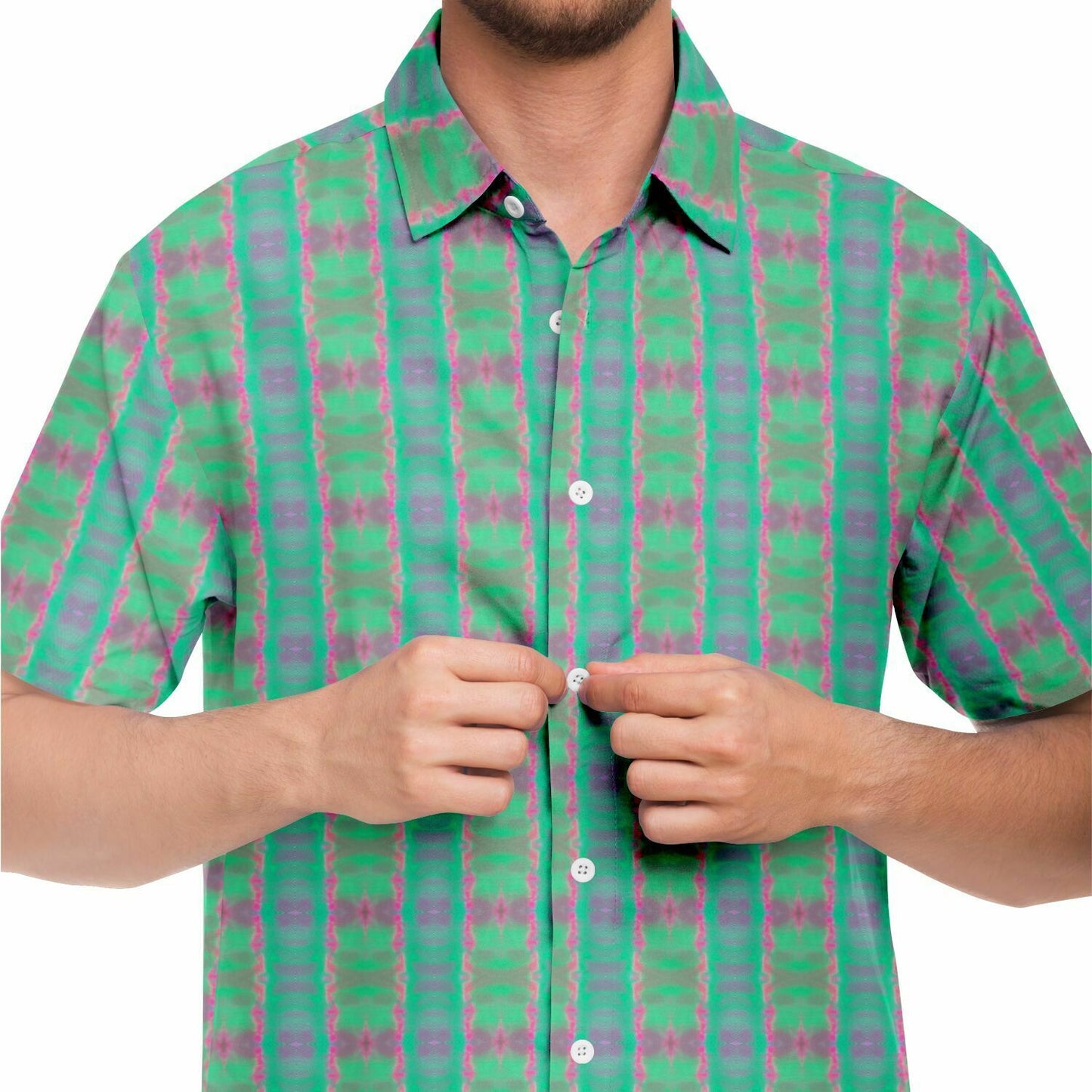 Short Sleeve Button Down Shirt (Electric Dream No. 1)