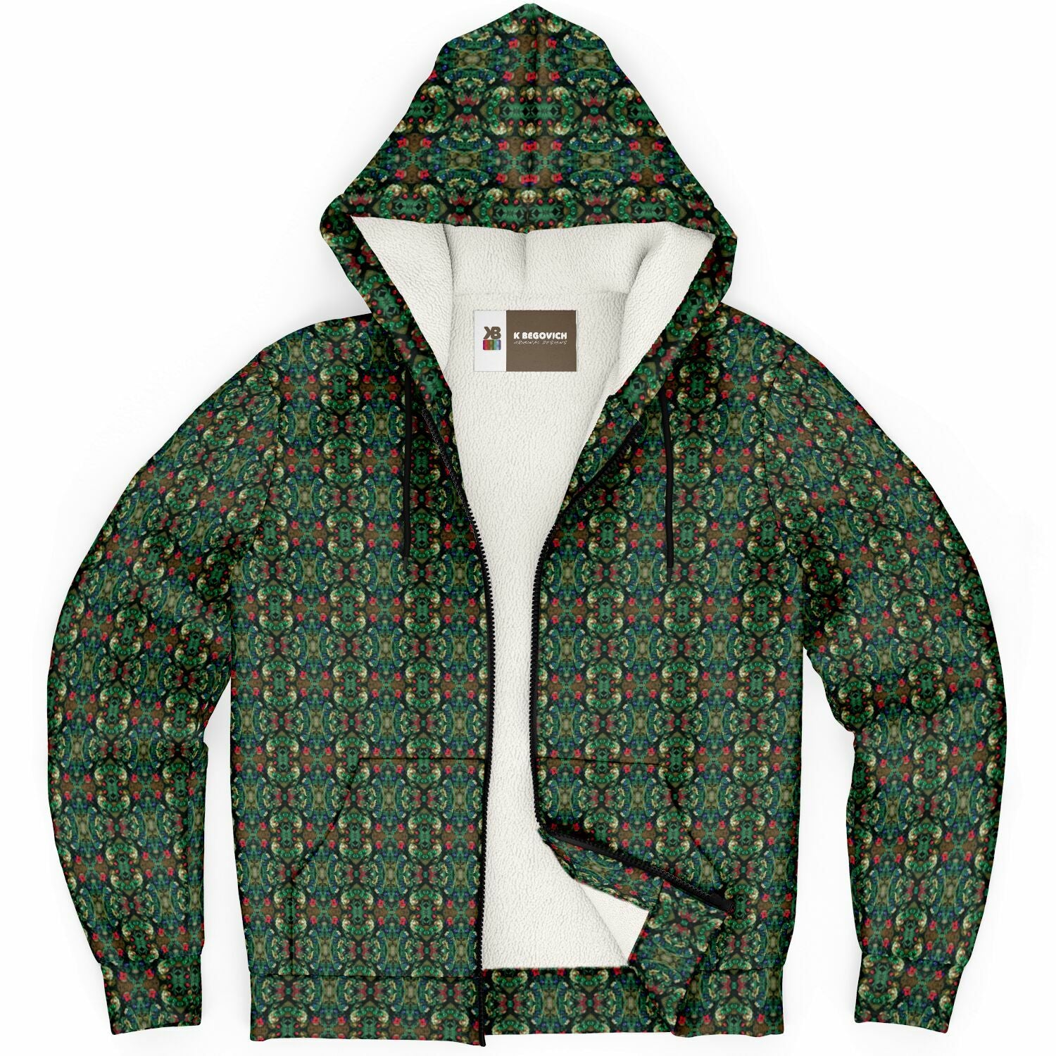 Lined Zip Hoodie (Victorian Christmas)