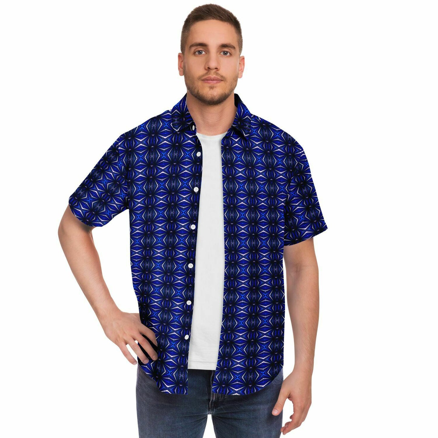 Short Sleeve Button Down Shirt (Casablanca)