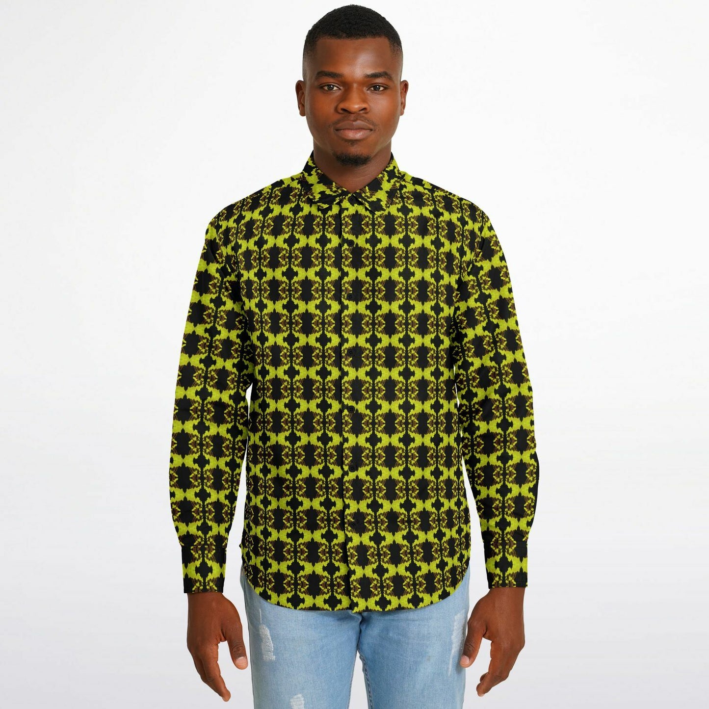 Long Sleeve Button Down Shirt (Neon Trees No. 2)