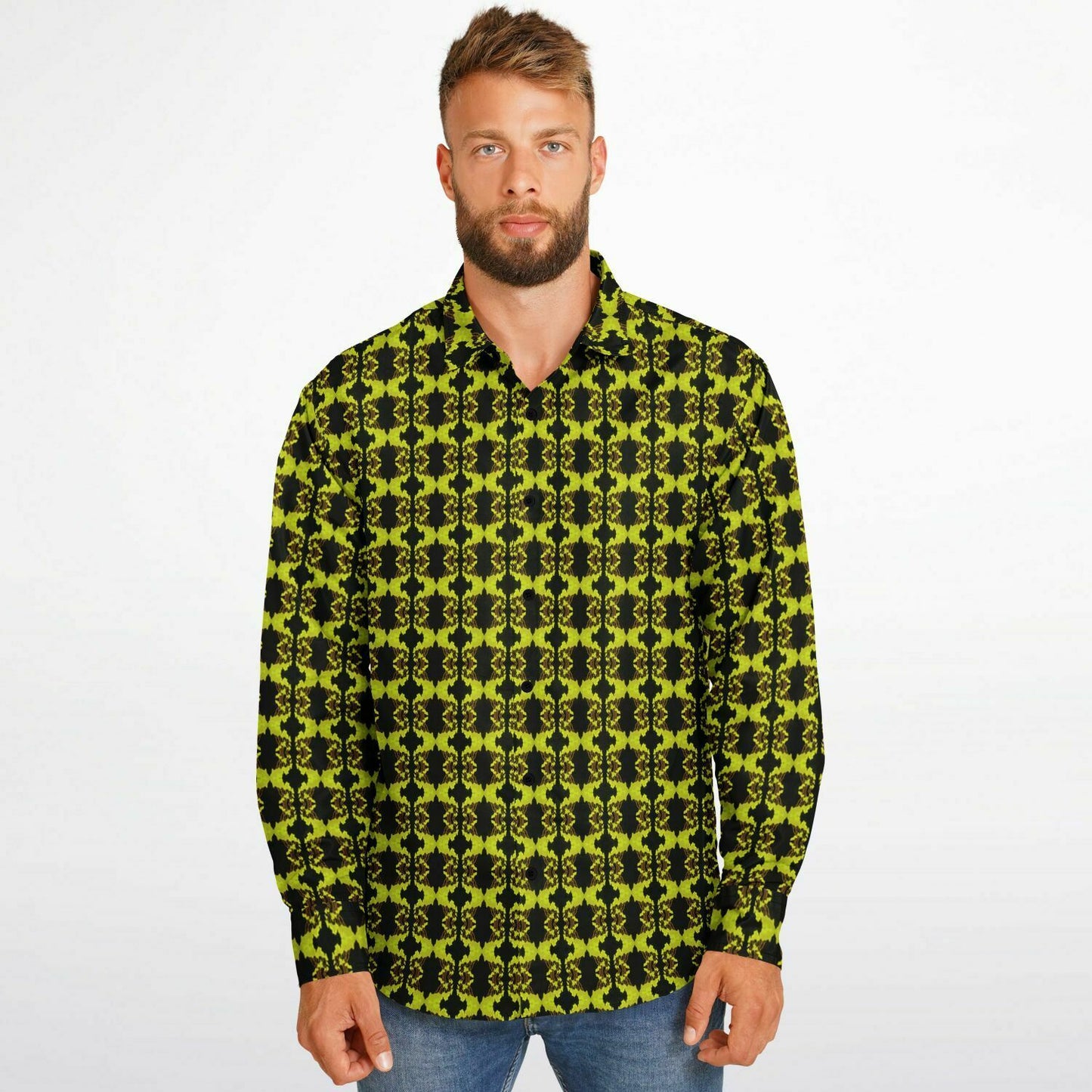 Long Sleeve Button Down Shirt (Neon Trees No. 2)