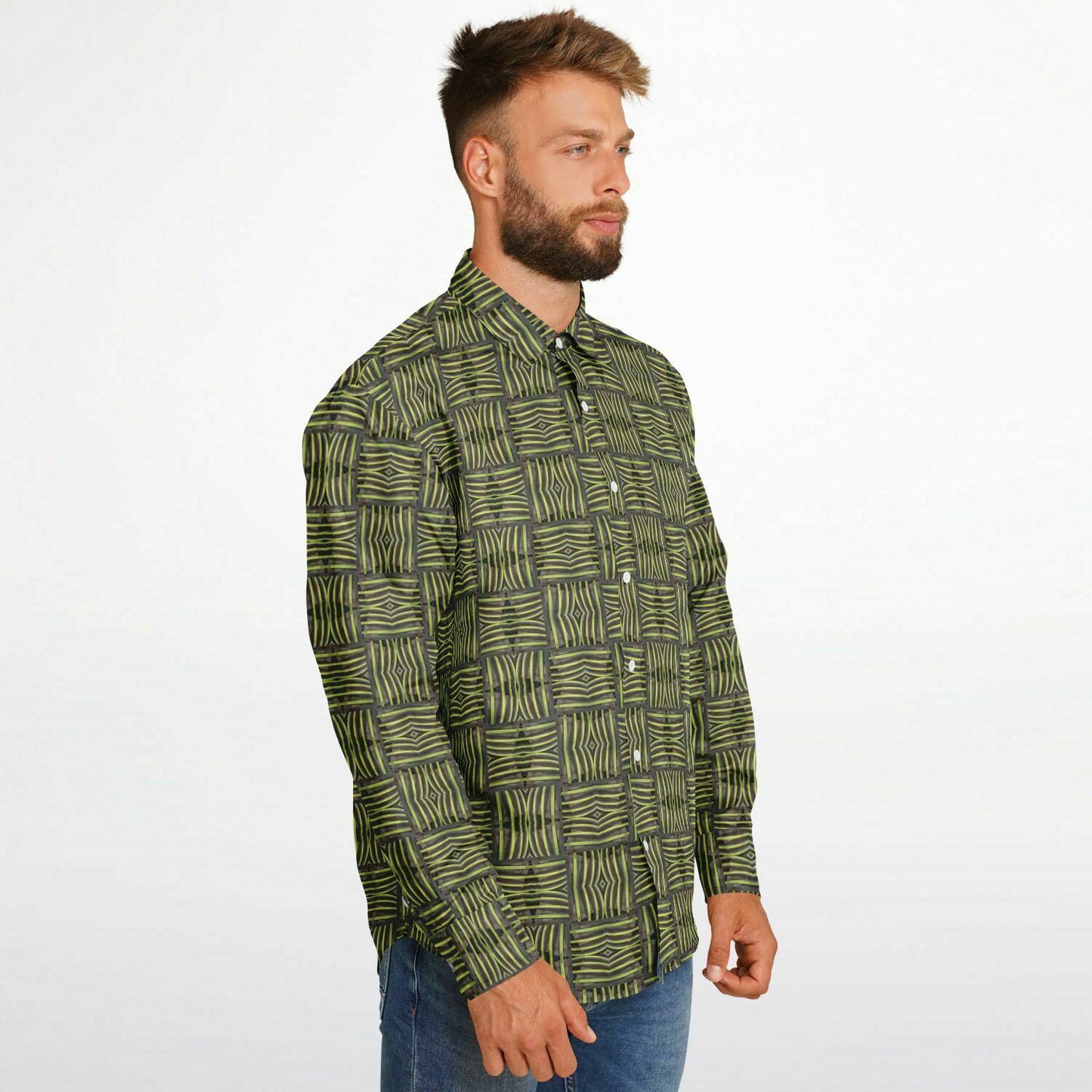 Long Sleeve Button Down Shirt (Teeth No. 4)