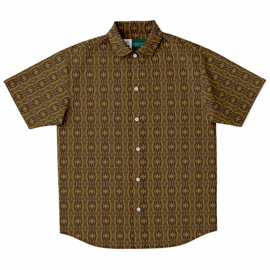 Short Sleeve Button Down Shirt (Tiki Palm)