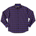 Long Sleeve Button Down Shirt (Cobalt Bubble)