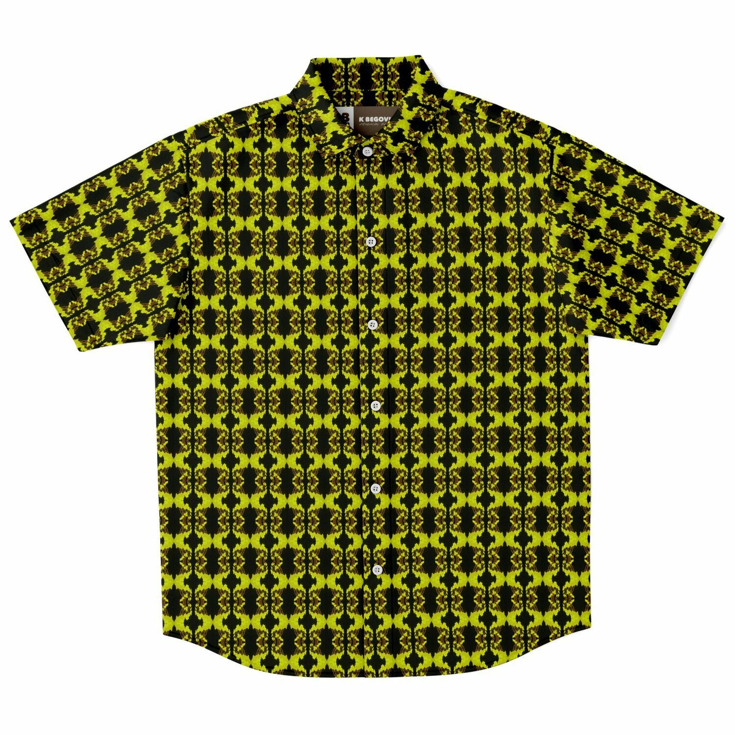 Short Sleeve Button Down Shirt (Neon Trees No. 2)