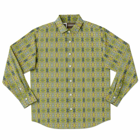 Long Sleeve Button Down Shirt (Chartreuse Chantilly)