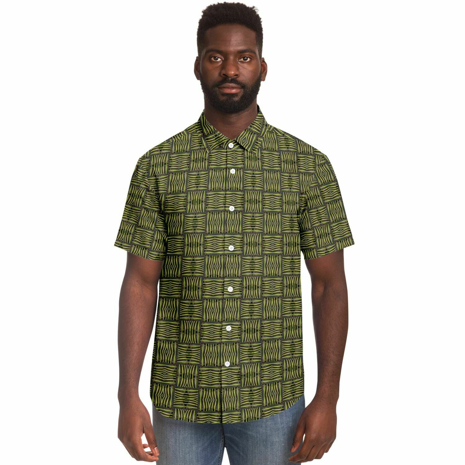 Short Sleeve Button Down Shirt (Teeth No. 4)