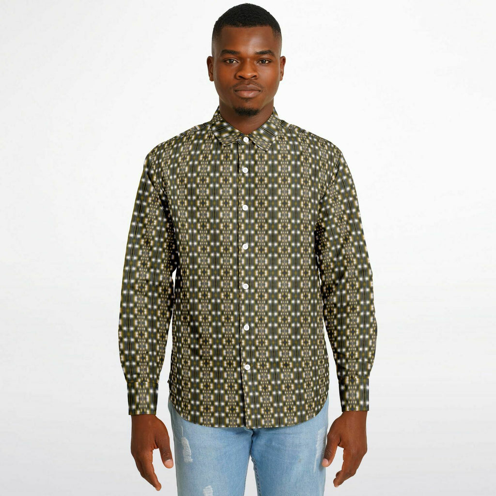 Long Sleeve Button Down Shirt (Yellow Accordion)