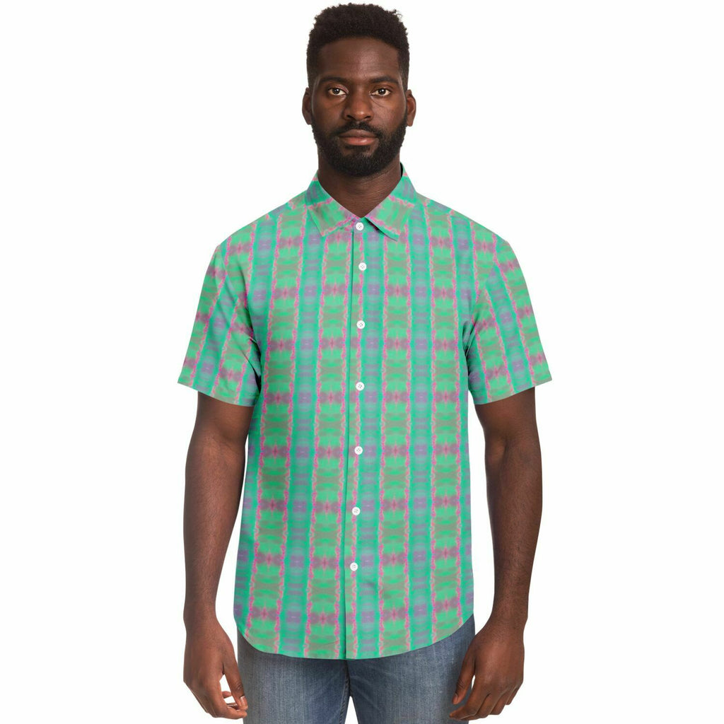 Short Sleeve Button Down Shirt (Electric Dream No. 1)