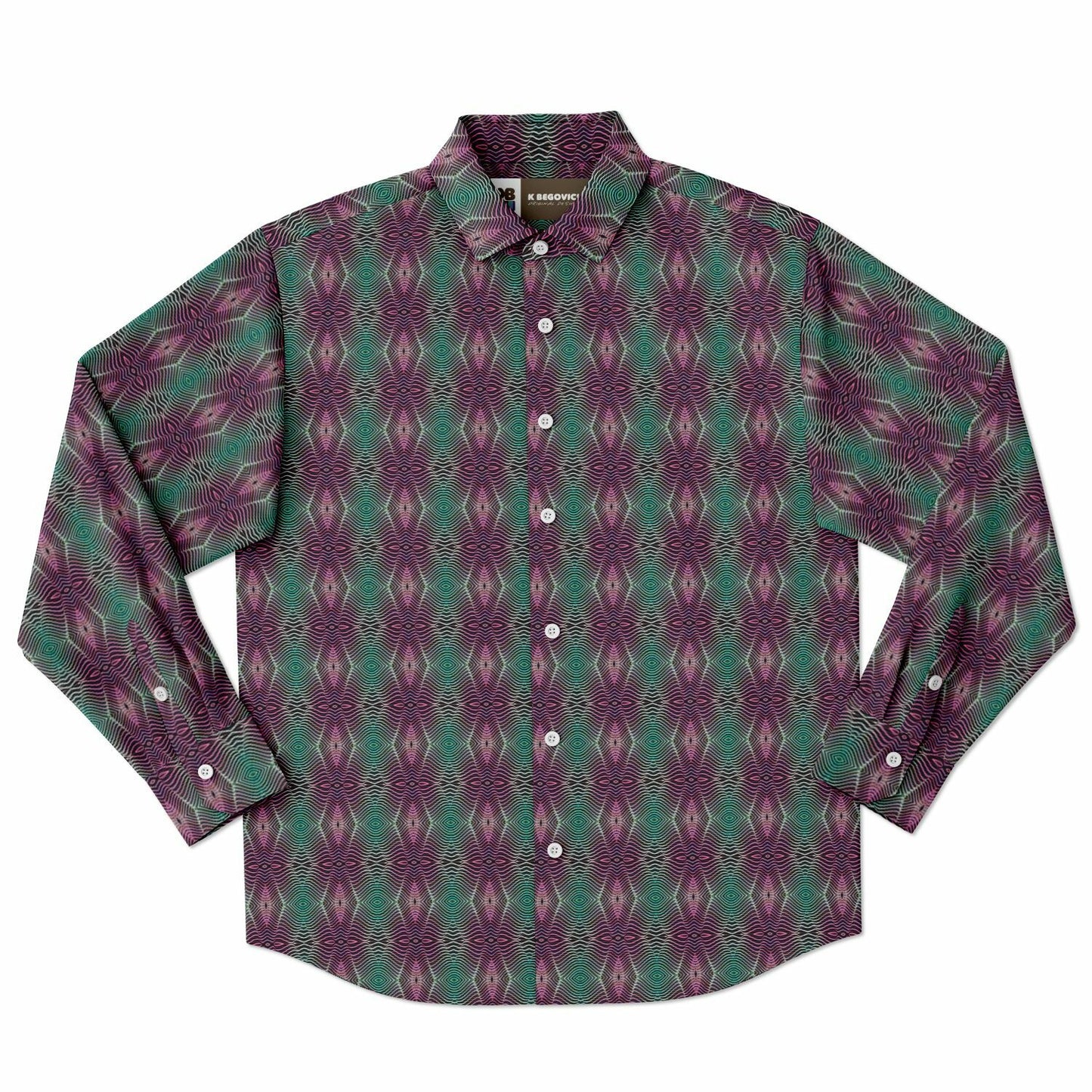 Long Sleeve Button Down Shirt (Cosmic Echo)