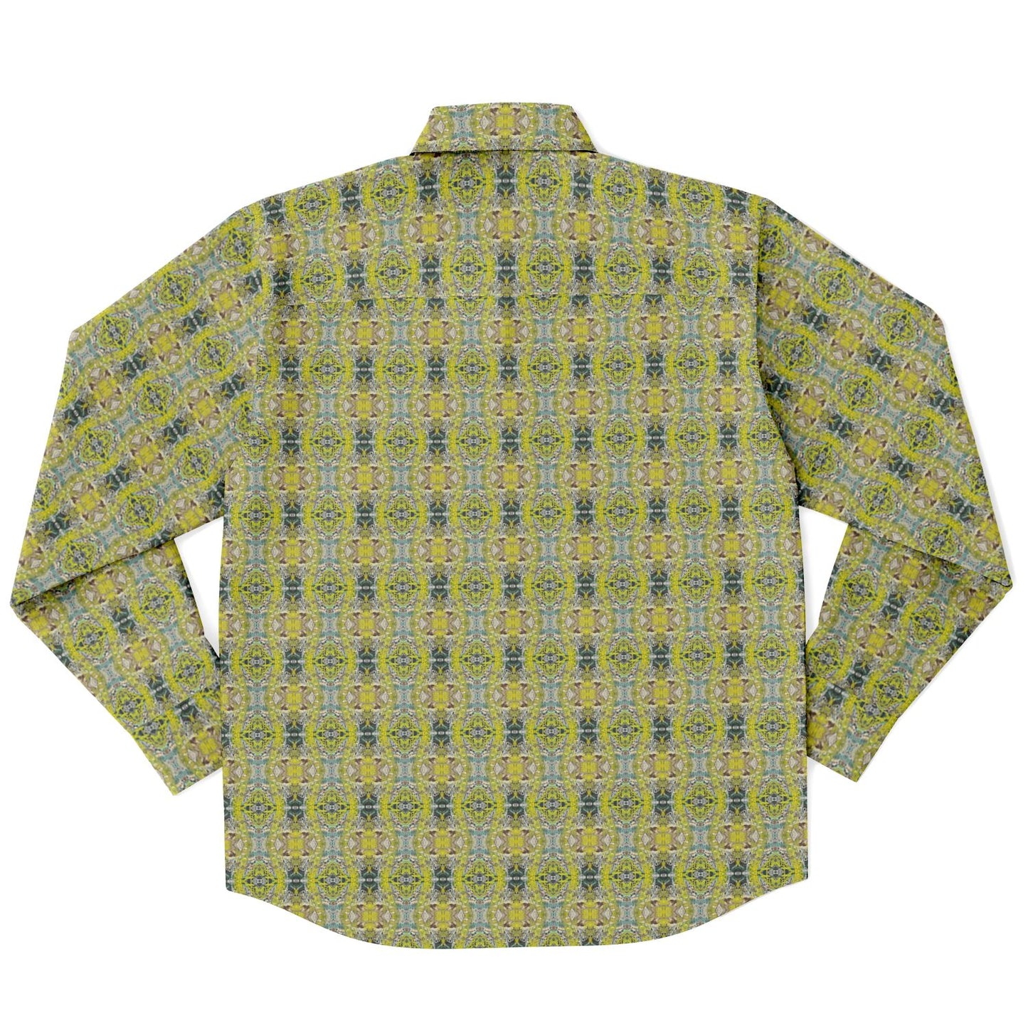 Long Sleeve Button Down Shirt (Chartreuse Chantilly)