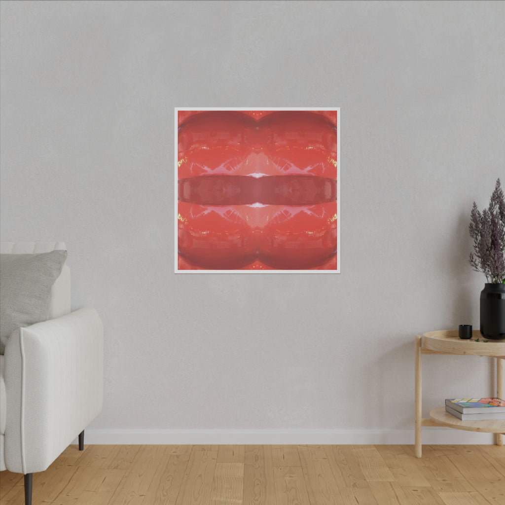 Abstract Art Canvas - "Kiss This"