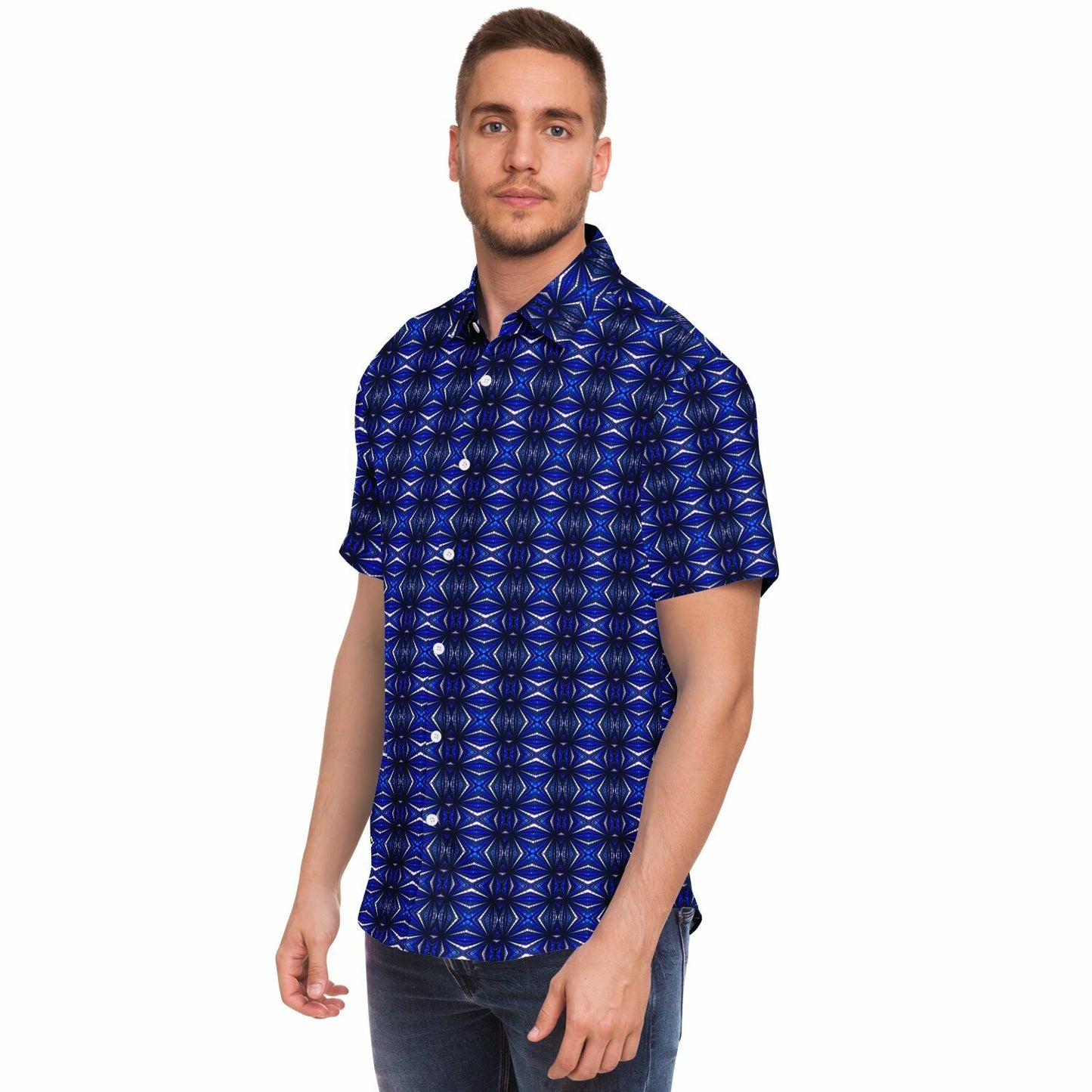 Short Sleeve Button Down Shirt (Casablanca)