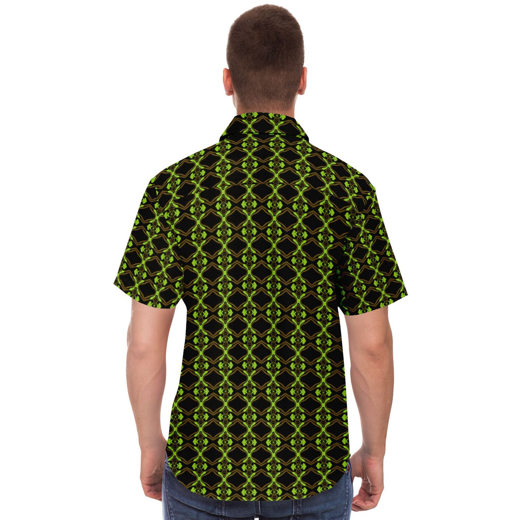 Short Sleeve Button Down Shirt (Neon Trees No. 1)