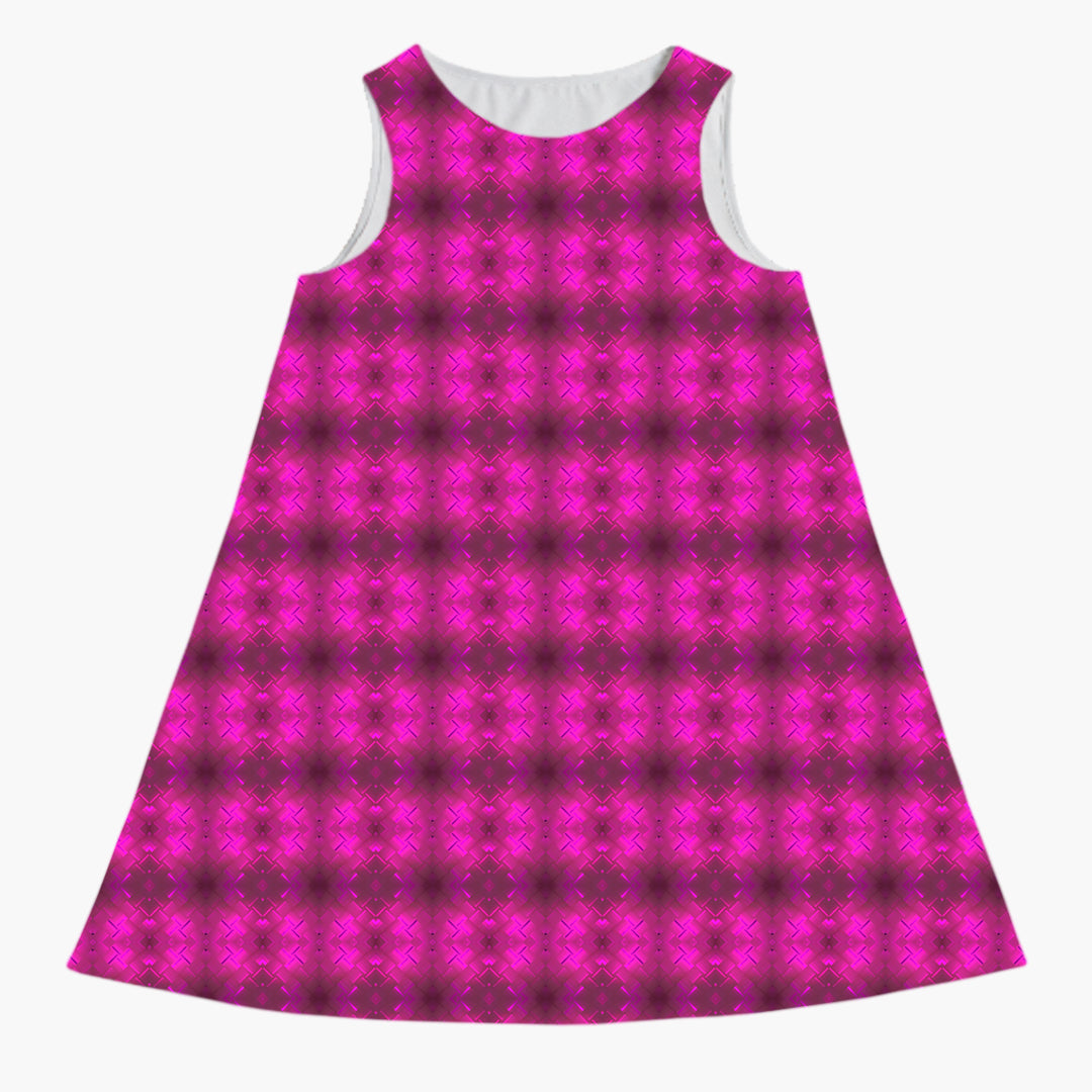 A-Line Dress (Fuchsia Parquet)