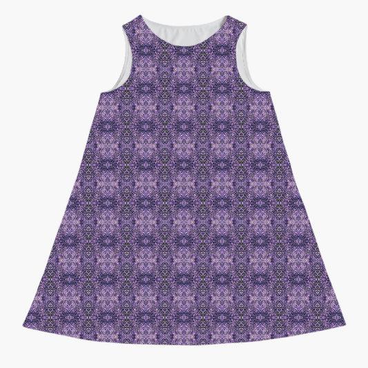 A-Line Dress (Violet Pinwheels)