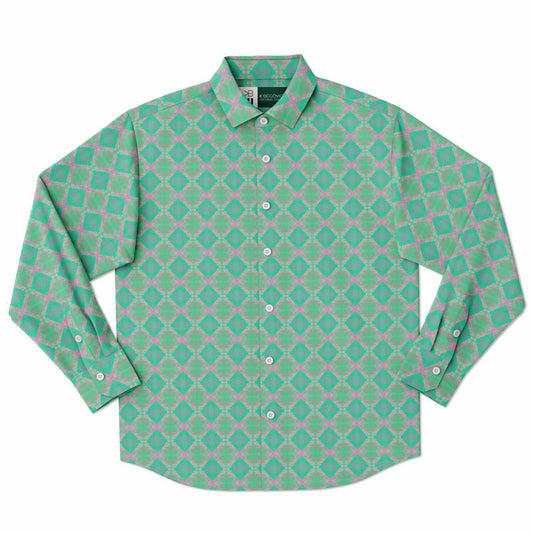 Long Sleeve Button Down Shirt (Electric Dream)